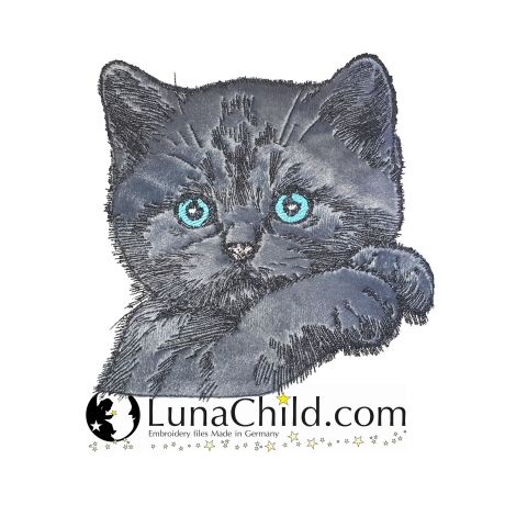 Stickdatei Applikation Britisch Kurzhaar Katze Ellie