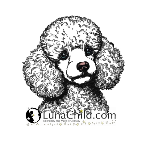 Stickdatei Pudel  Hund Darsy Sofortdownload Lunachild
