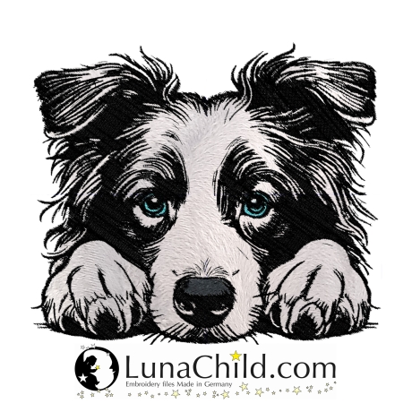 NEU Stickdatei Applikation Border Collie Vera Lunachild