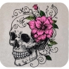 NEU Stickdatei Totenkopf mit Blumen Kaja 