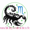 Skorpion  Sternzeichen - Stickdatei bei Michis Textilatelier