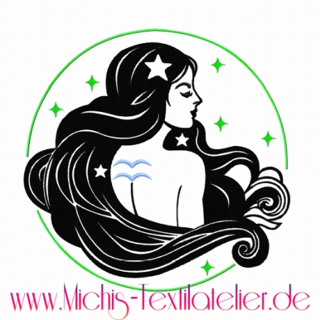  Wassermann Sternzeichen - Stickdatei bei Michis Textilatelier
