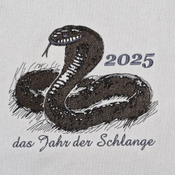 das Jahr der Schlange 2025 - 15,9 13,4 cm