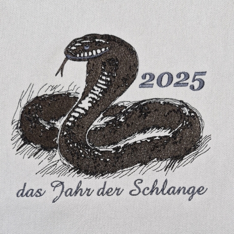 das Jahr der Schlange 2025 - 15,9 13,4 cm