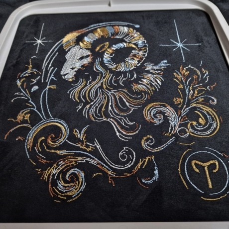 Neu Stickdatei Sternzeichen Widder LunaChild Zodiak