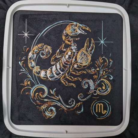 Neu Stickdatei Sternzeichen Skorpion LunaChild Zodiak