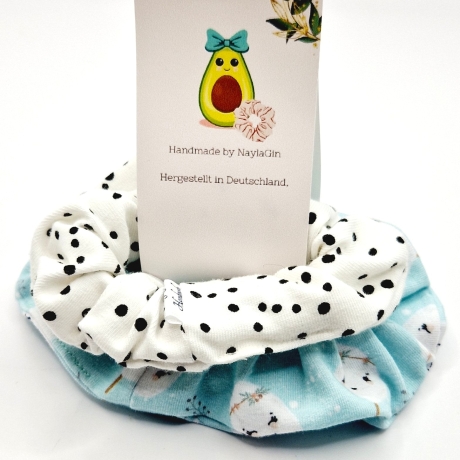 Handmade Haargummi (2Stück) Dotty/Zuckerwatte
