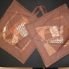 braun gemusterte Patchwork Topflappen