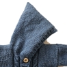 Bio Strickjacke mit Kapuze in Blau Größe 62/68  3-6 Monate