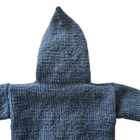 Bio Strickjacke mit Kapuze in Blau Größe 62/68  3-6 Monate