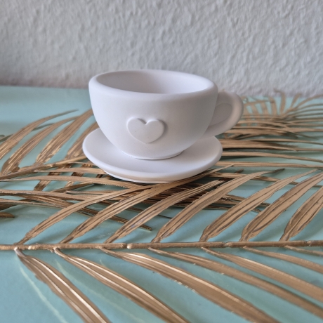 Tassenvase mit Untertasse