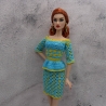 Handgehäkeltes Outfit für 1:6 Modepuppen (Barbie, Steffi)