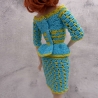 Handgehäkeltes Outfit für 1:6 Modepuppen (Barbie, Steffi)