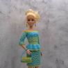 Handgehäkeltes Outfit für 1:6 Modepuppen (Barbie, Steffi)