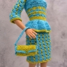 Handgehäkeltes Outfit für 1:6 Modepuppen (Barbie, Steffi)