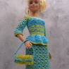 Handgehäkeltes Outfit für 1:6 Modepuppen (Barbie, Steffi)