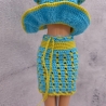 Handgehäkeltes Outfit für 1:6 Modepuppen (Barbie, Steffi)