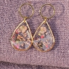 Blütenschmuck Echtblüten Ohrringe 18k/24k Gold/ Sterling Silber 