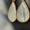 Blütenschmuck Echtblüten Ohrringe 18k/24k Gold/ Sterling Silber 