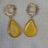 Blütenschmuck Echtblüten Ohrringe 18k/24k Gold/ Sterling Silber 