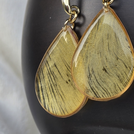 Blütenschmuck Echtblüten Ohrringe 18k/24k Gold/ Sterling Silber 