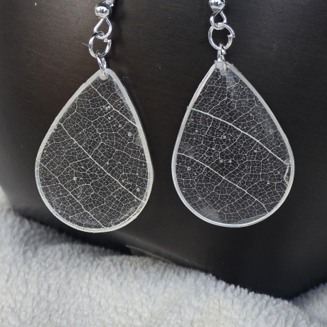 Blütenschmuck Echtblüten Ohrringe 18k/24k Gold/ Sterling Silber 