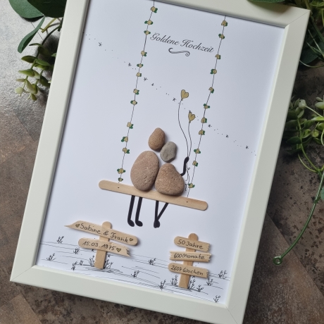 Geschenk zur Goldenen Hochzeit 50. Hochzeitstag Personalisierbar 