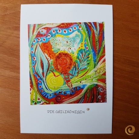 Postkarte Die Chilikönigin