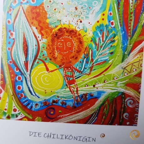 Postkarte Die Chilikönigin
