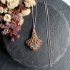 Makramee Kette • Jugendstil Schmuck • Boho Edelstein Kette