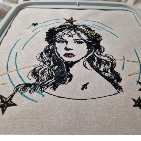 Neu Stickdatei Sternzeichen Jungfrau realistisch Lunachild