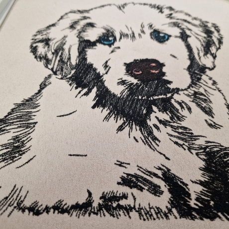 NEU Stickdatei Golden Retriever Welpe Muffin Hund 