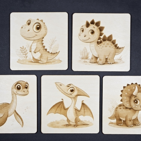 Dinosaurier Holzbilder Set – Für Kinder die schon alles haben
