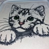 NEU Stickdatei Katze Kitten getigert Zora realistisch