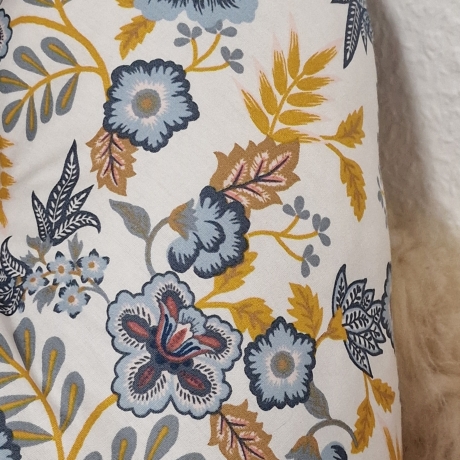 Herzkissen Brustherzkissen Lagerungskissen Blumen blau gelb W1571