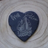 Personalisierbare Herzuntersetzer aus Schiefer ♥