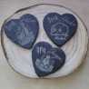 Personalisierbare Herzuntersetzer aus Schiefer ♥
