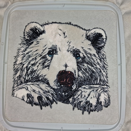 NEU Stickdatei Applikation Eisbär Lotta LunaChild