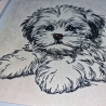 NEU Stickdatei Shih Tzu Welpe Lesley Hund realistisch