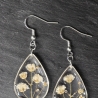 Blütenschmuck Echtblüten Ohrringe 18k/24k Gold/ Sterling Silber 