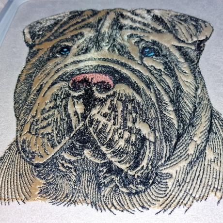 NEU Stickdatei Applikation Shar Pei Harper LunaChild