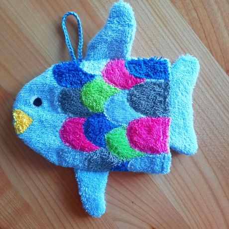 bunter Fisch Waschhandschuh 