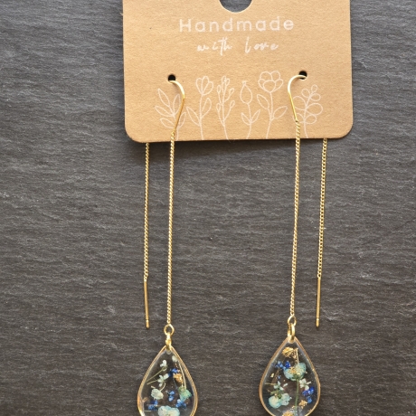 Einzigartiger Blütenschmuck - Ohrringe aus 18karat vergoldung