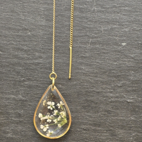 Einzigartiger Blütenschmuck - Ohrringe aus 18karat vergoldung