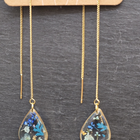 Einzigartiger Blütenschmuck - Ohrringe aus 18karat vergoldung