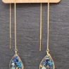 Einzigartiger Blütenschmuck - Ohrringe aus 18karat vergoldung