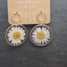 Blütenschmuck Echtblüten Ohrringe 18k/24k Gold/ Sterling Silber 