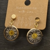 Blütenschmuck Echtblüten Ohrringe 18k/24k Gold/ Sterling Silber 