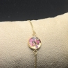 Armband mit Blüten 18k vergoldet/ Edelstahl/Sterling Silber 