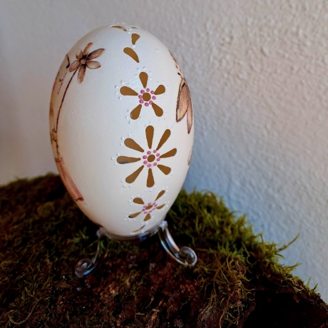 Osterei Ei Gänseei Ostern Hase Handarbeit Unikat Kunsthandwerk